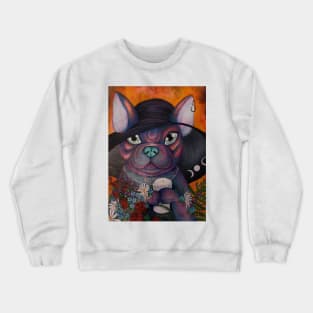 Cottage witch pet bulldog Crewneck Sweatshirt